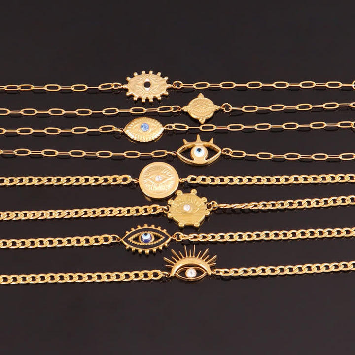 Bracelet Olivenorma en acier inoxydable avec pendentif œil protecteur et breloque œil maléfique - image 2
