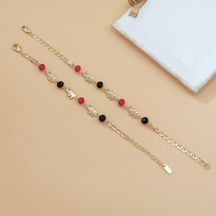 Bracelet Olivenorma en cuivre avec pendentif multi-éléphants et symbole de bénédiction - image 8