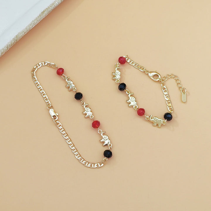 Bracelet Olivenorma en cuivre avec pendentif multi-éléphants et symbole de bénédiction - image 5