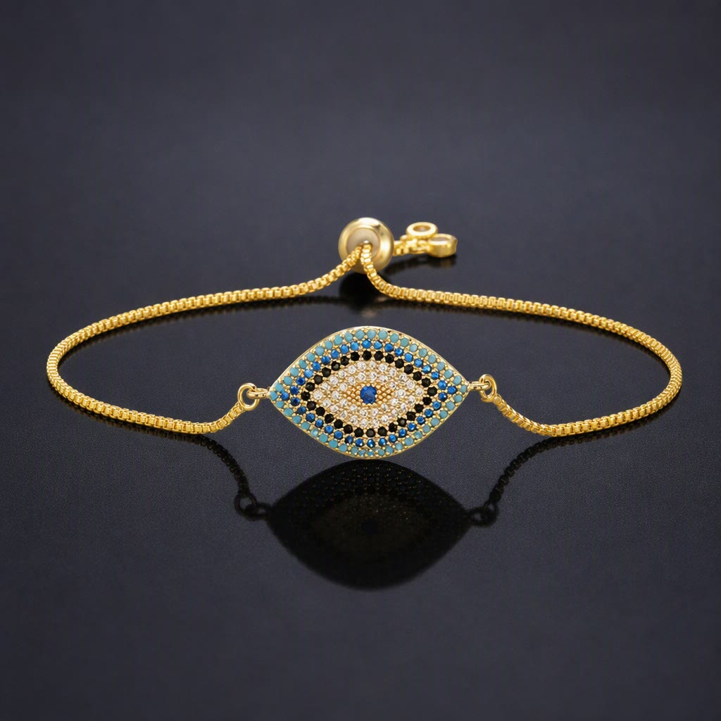 Bracelet Olivenorma en cuivre incrusté d'un œil protecteur - G - image 7
