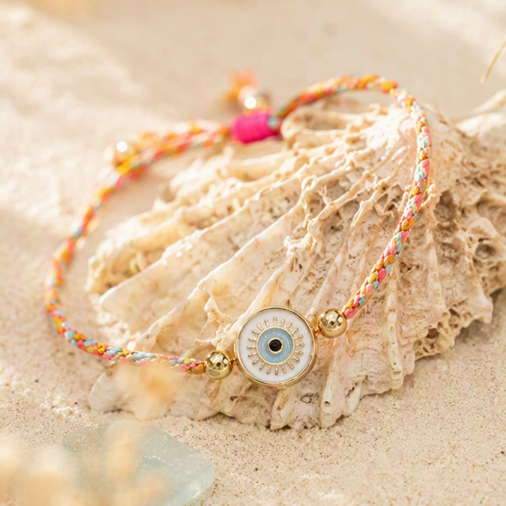 Bracelet porte-bonheur Olivenorma en fil de coton tressé avec breloque œil protecteur et porte-bonheur - image 10