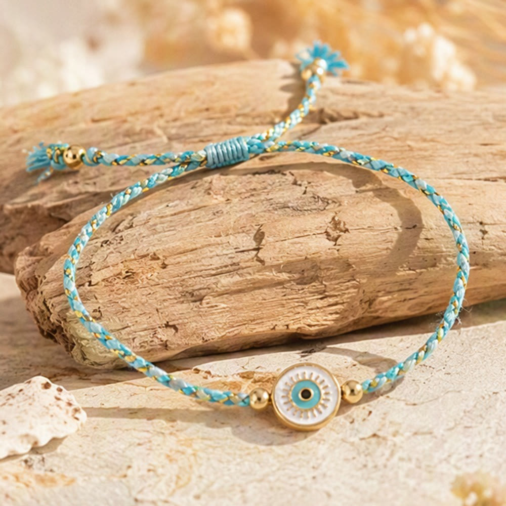 Bracelet porte-bonheur Olivenorma en fil de coton tressé avec breloque œil protecteur et porte-bonheur - image 13