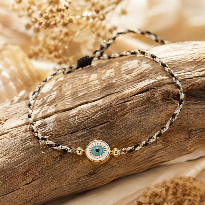 Bracelet porte-bonheur Olivenorma en fil de coton tressé avec breloque œil protecteur et porte-bonheur - image 8