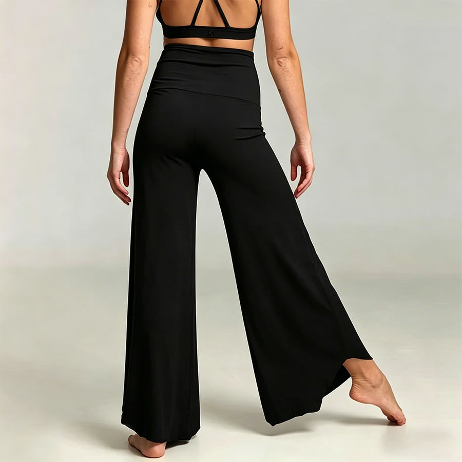 Pantalon de yoga court taille haute Olivenorma, couleur unie et extensible, idéal pour le sport et la détente. Coupe évasée. - image 7