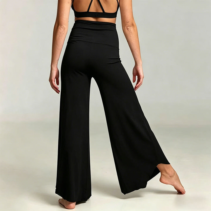 Pantalon de yoga court taille haute Olivenorma, couleur unie et extensible, idéal pour le sport et la détente. Coupe évasée. - image 7