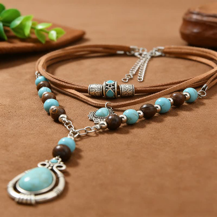 Collier Olivenorma Turquoise à plusieurs rangs : un symbole de protection spirituelle - image 7