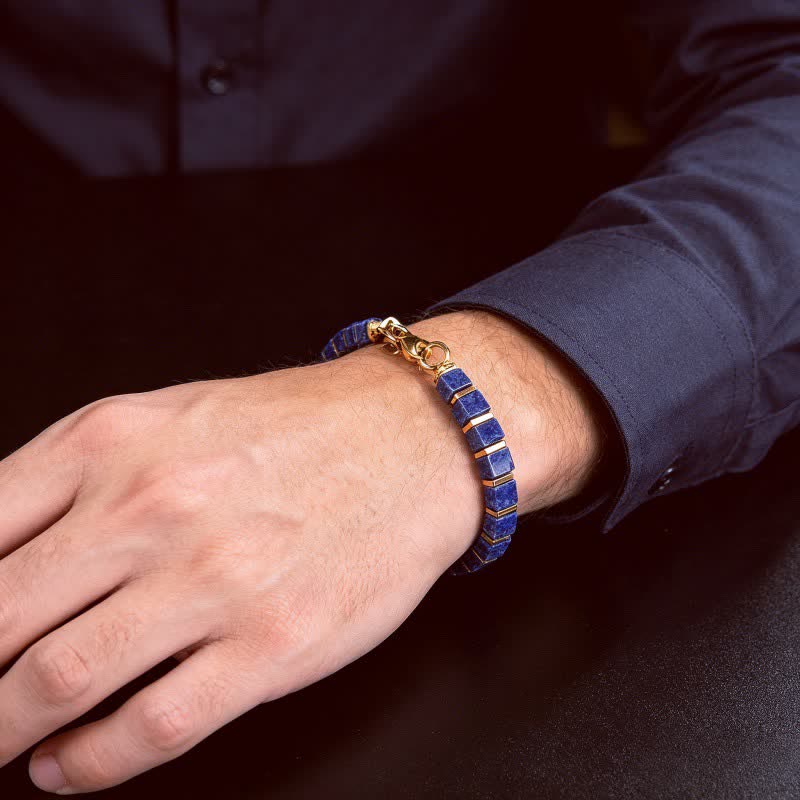 Bracelet Olivenorma en pierres naturelles avec perles et symbole de protection - image 7