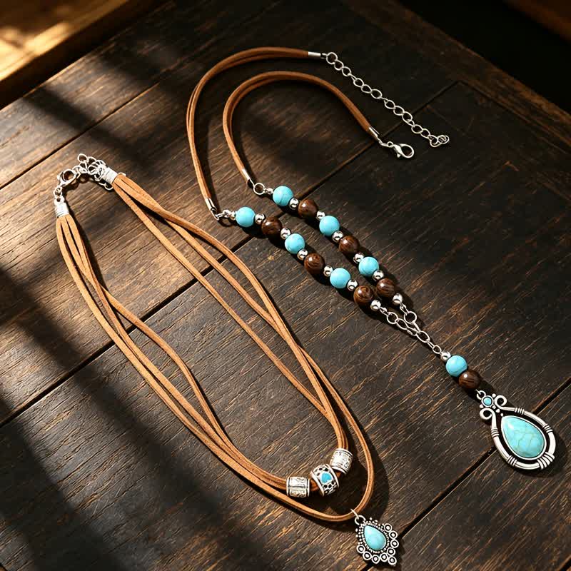 Collier Olivenorma Turquoise à plusieurs rangs : un symbole de protection spirituelle - image 9