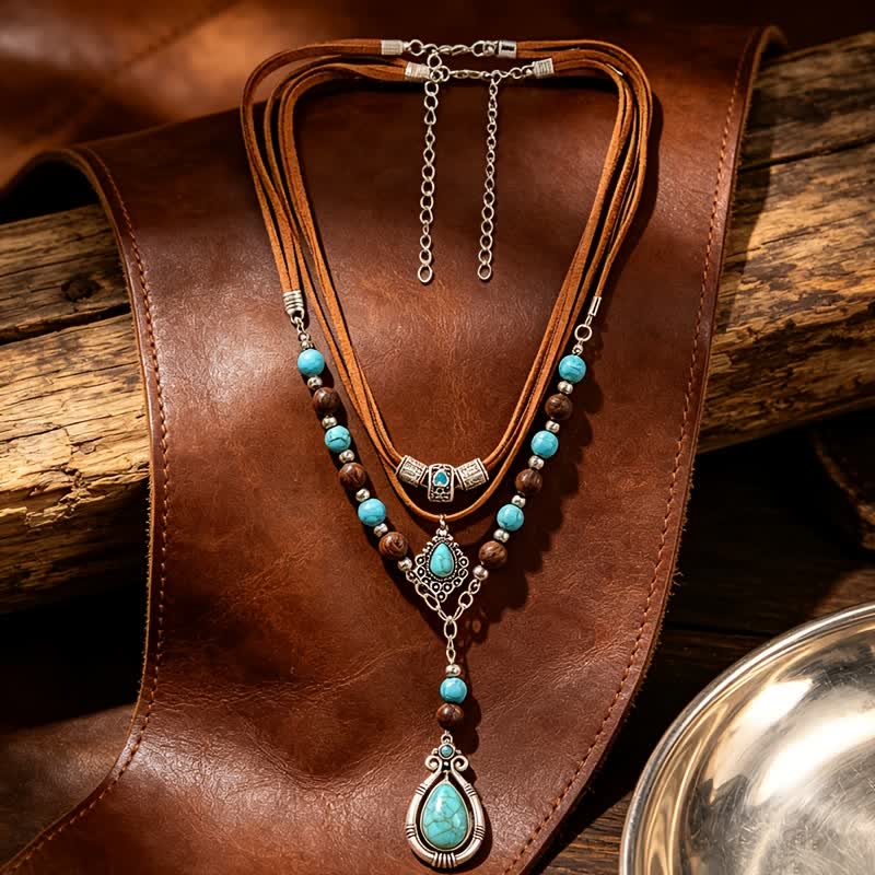 Collier Olivenorma Turquoise à plusieurs rangs : un symbole de protection spirituelle - image 8
