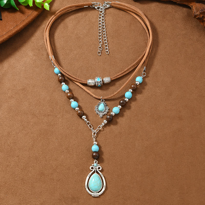 Collier Olivenorma Turquoise à plusieurs rangs : un symbole de protection spirituelle - image 4