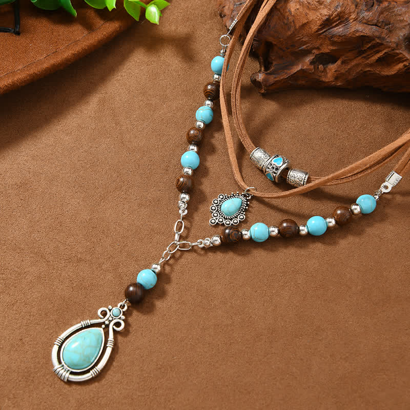 Collier Olivenorma Turquoise à plusieurs rangs : un symbole de protection spirituelle - image 5