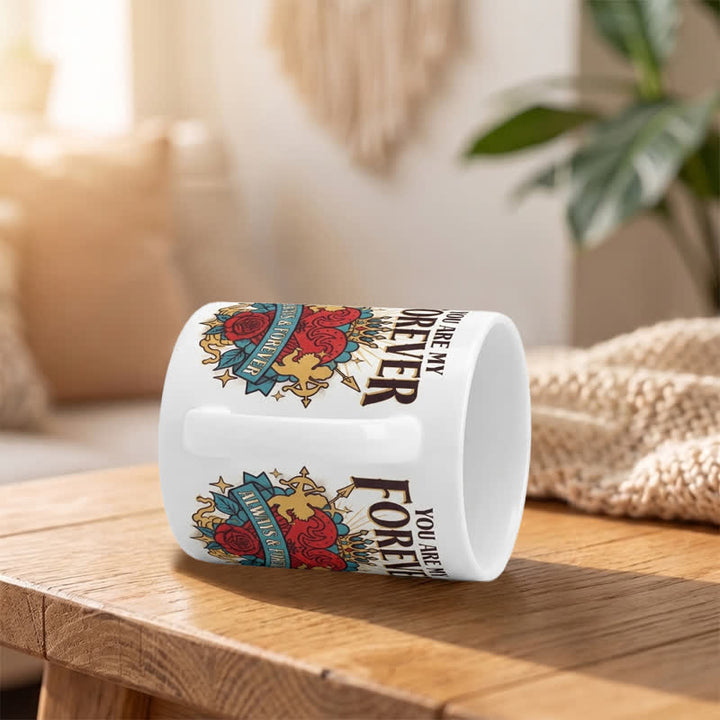 Tasse en céramique Olivenorma Cœur Couronne Cupidon Amour Éternel - image 3