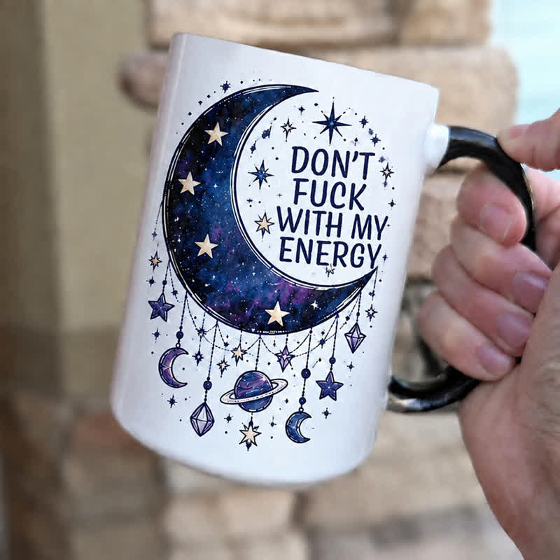 Tasse en céramique Olivenorma Cosmic Moon Star Guard pour l'énergie personnelle - 450 ml / 15 oz - image 0