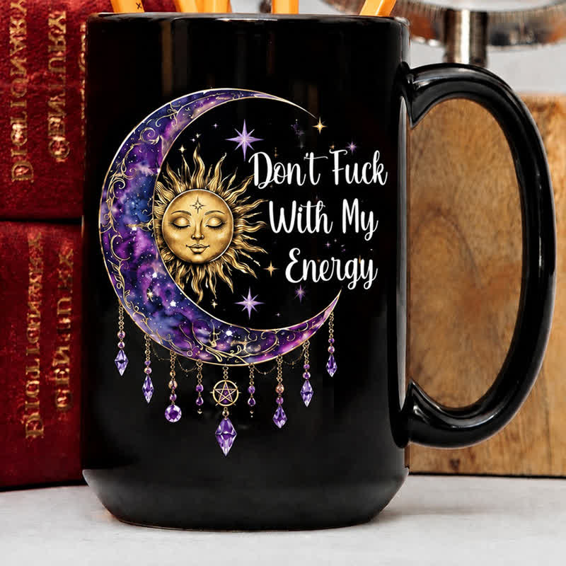 Tasse en céramique Olivenorma Soleil Lune Cristal Protection Énergie Spirituelle - image 2