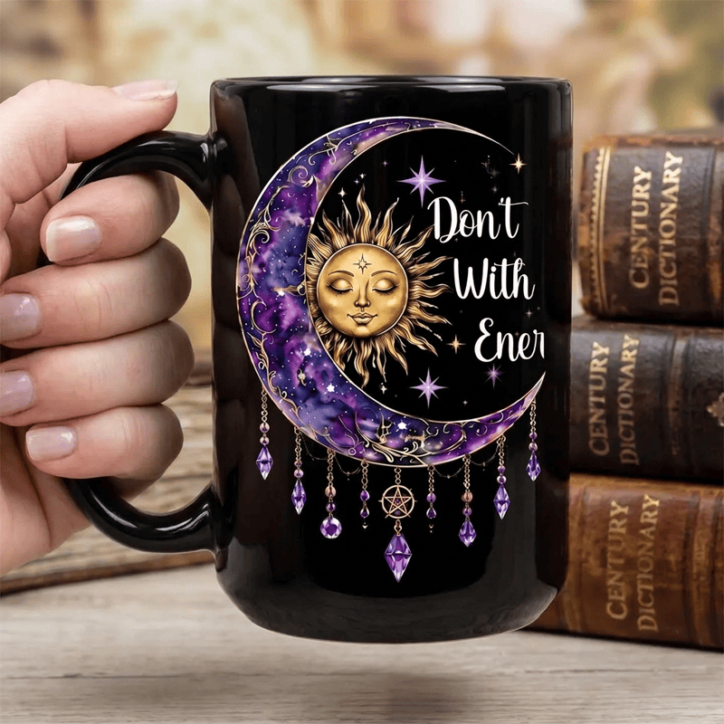 Tasse en céramique Olivenorma Soleil Lune Cristal Protection Énergie Spirituelle - image 1
