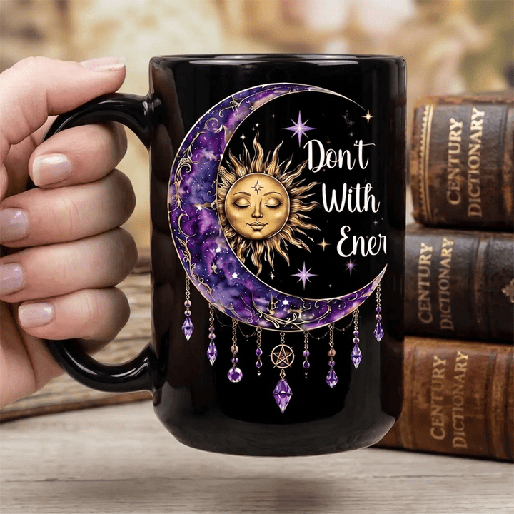 Tasse en céramique Olivenorma Soleil Lune Cristal Protection Énergie Spirituelle - image 1