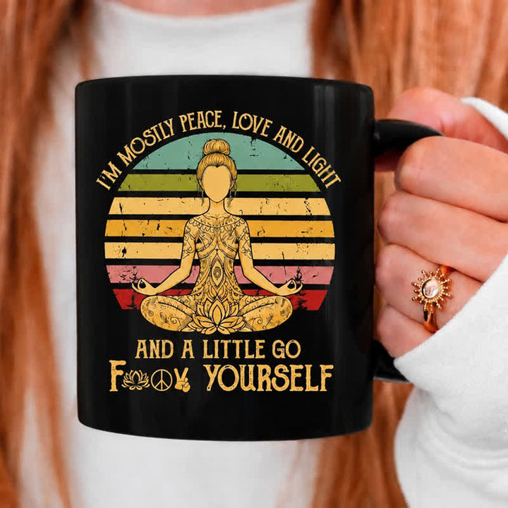 Tasse en céramique Olivenorma Yoga Méditation Figure Sérénité intérieure - 450 ml / 15 oz - image 0