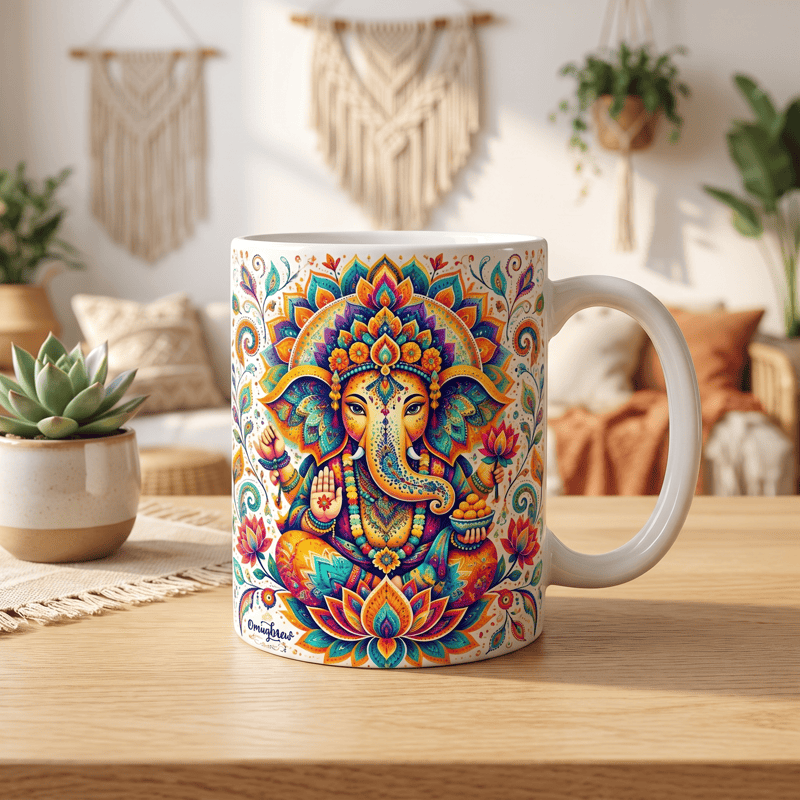 Tasse en céramique Olivenorma Ganesha Sagesse Bonne Fortune - image 1