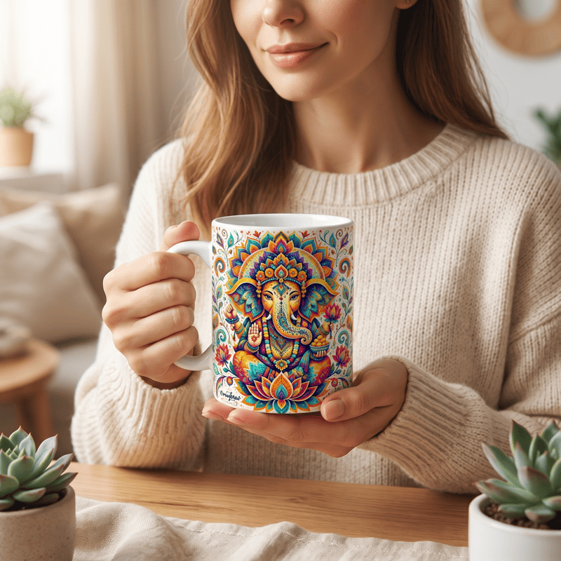 Tasse en céramique Olivenorma Ganesha Sagesse Bonne Fortune - image 3