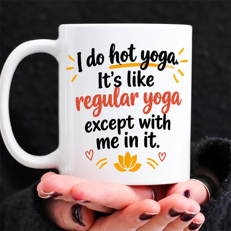 Olivenorma Hot Yoga Citation humoristique Tasse en céramique Lotus - image 1