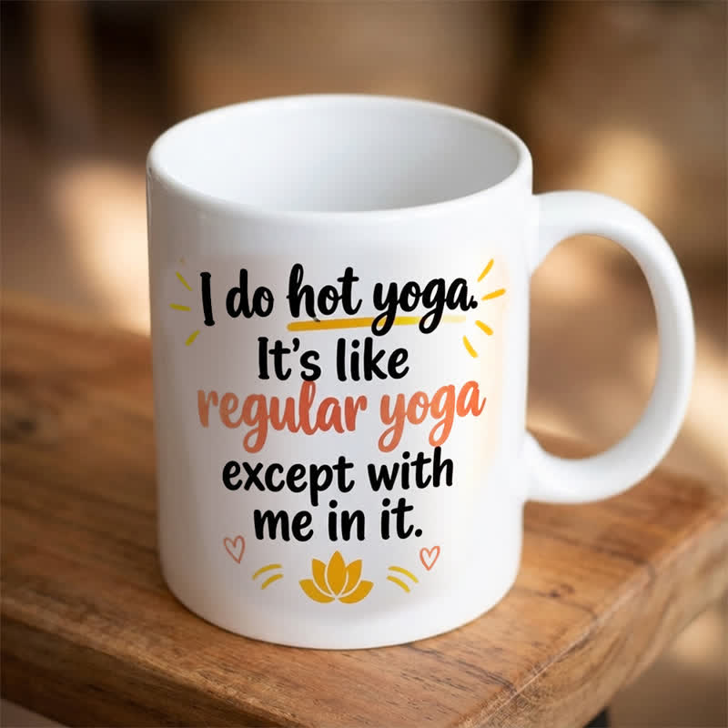 Olivenorma Hot Yoga Citation humoristique Tasse en céramique Lotus - image 4