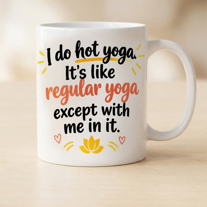 Olivenorma Hot Yoga Citation humoristique Tasse en céramique Lotus - image 2