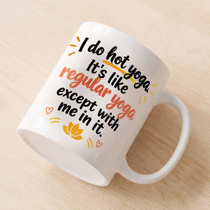 Olivenorma Hot Yoga Citation humoristique Tasse en céramique Lotus - image 3