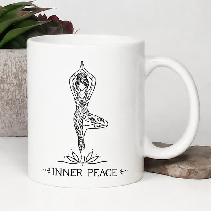 Tasse en céramique Olivenorma Yoga Tree Posture Inner Peace - image 1