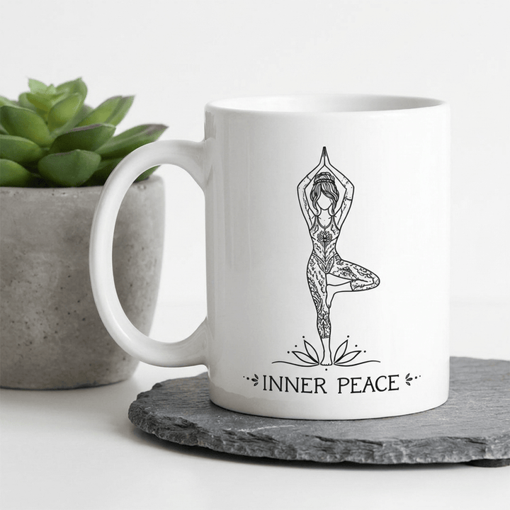 Tasse en céramique Olivenorma Yoga Tree Posture Inner Peace - image 2