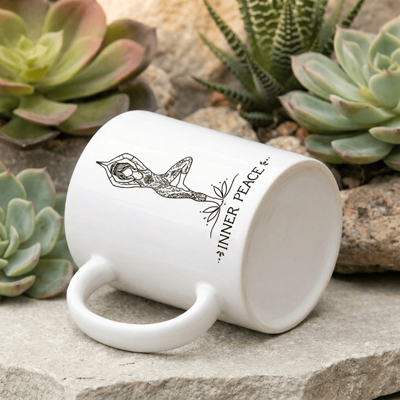 Tasse en céramique Olivenorma Yoga Tree Posture Inner Peace - image 3