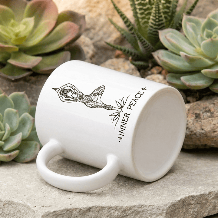 Tasse en céramique Olivenorma Yoga Tree Posture Inner Peace - image 3