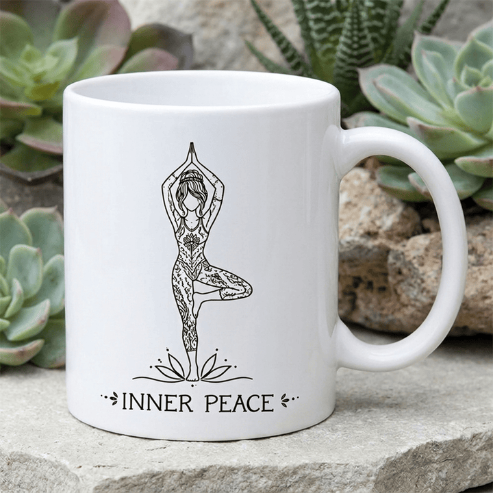 Tasse en céramique Olivenorma Yoga Tree Posture Inner Peace - image 4