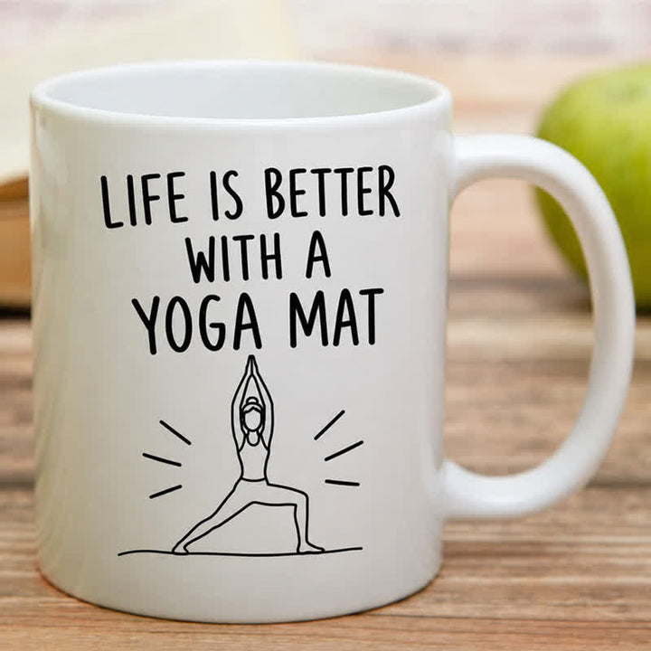 Tasse en céramique Olivenorma Yoga Line Art Bien-être Vie consciente - image 1