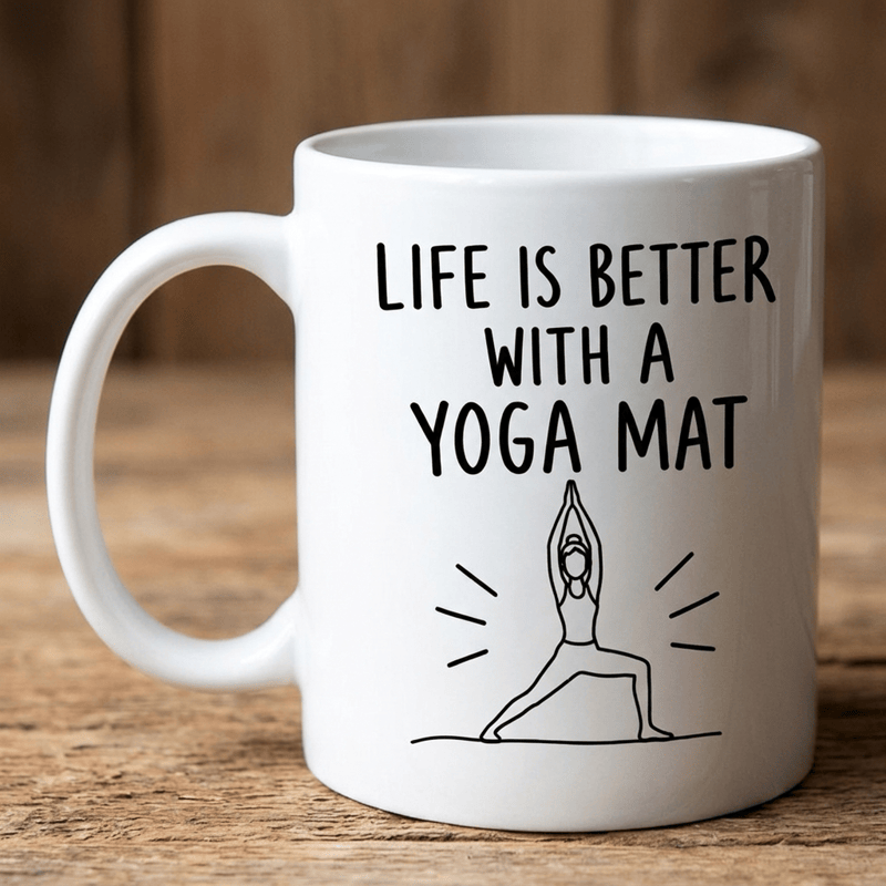 Tasse en céramique Olivenorma Yoga Line Art Bien-être Vie consciente - image 3