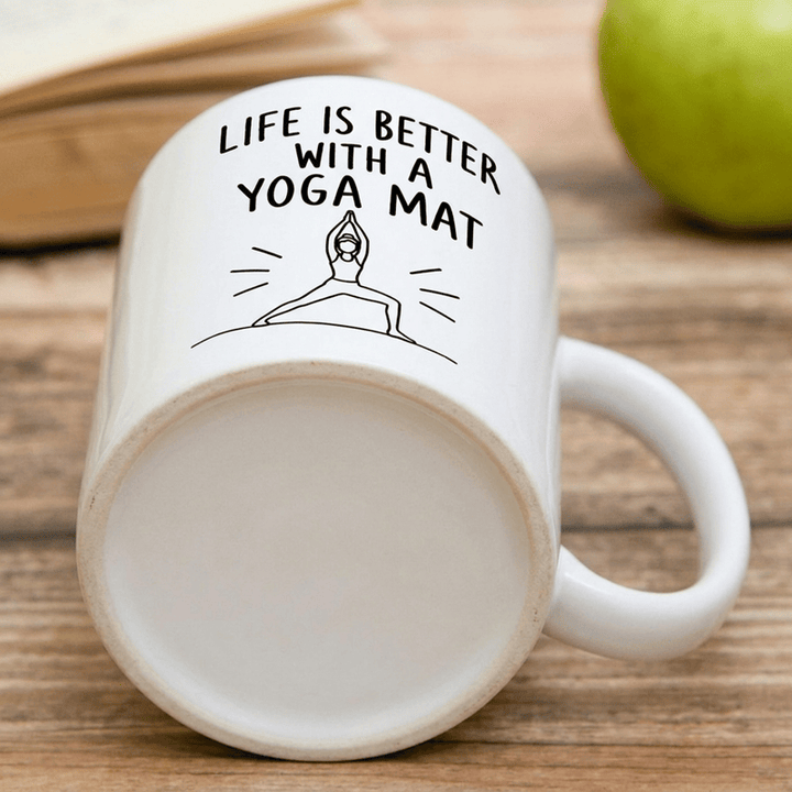 Tasse en céramique Olivenorma Yoga Line Art Bien-être Vie consciente - image 2