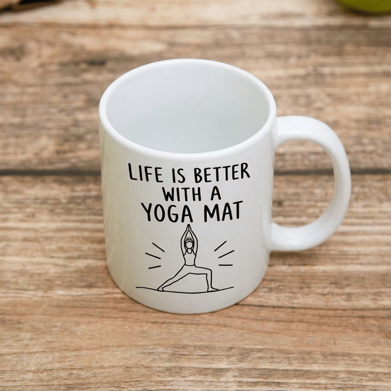 Tasse en céramique Olivenorma Yoga Line Art Bien-être Vie consciente - image 4