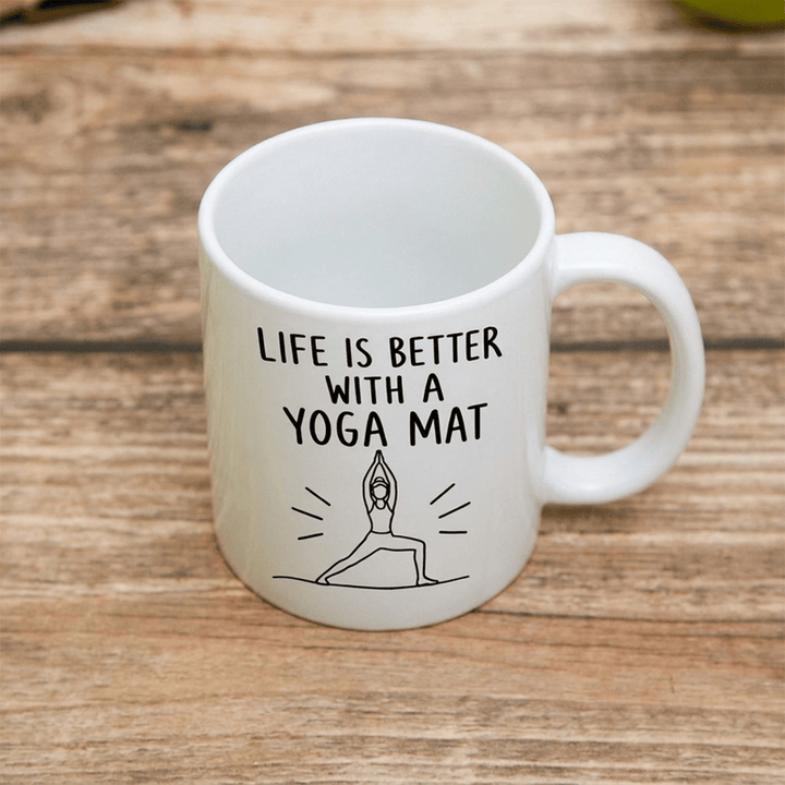 Tasse en céramique Olivenorma Yoga Line Art Bien-être Vie consciente - image 4
