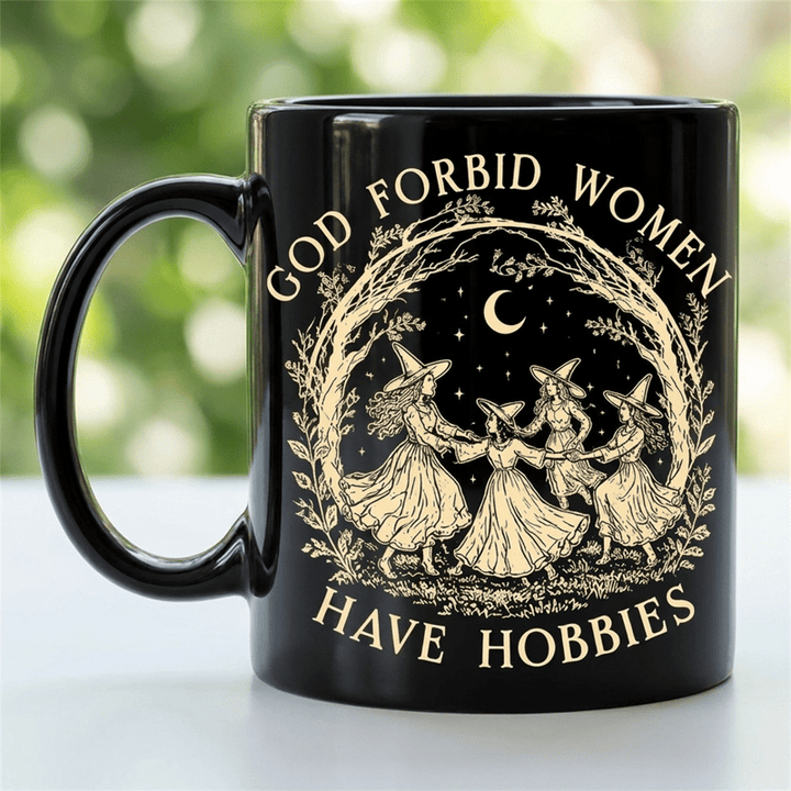 Tasse en céramique Olivenorma « Sorcières dansantes célébrant la solidarité et la liberté des femmes » - image 1