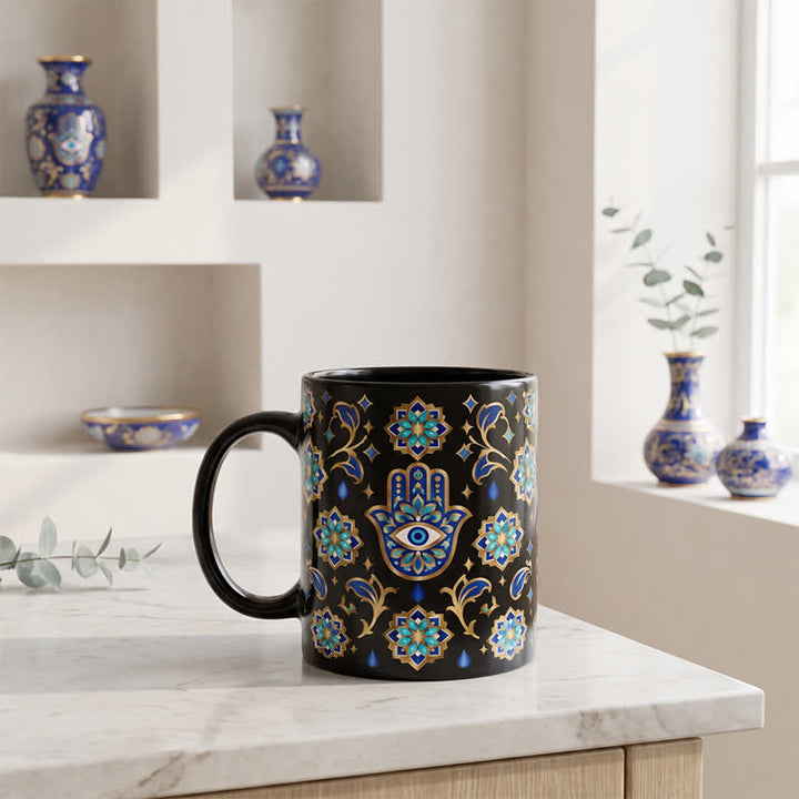Tasse en céramique Olivenorma Hamsa Main de Hamsa Protection contre le mauvais œil - image 6