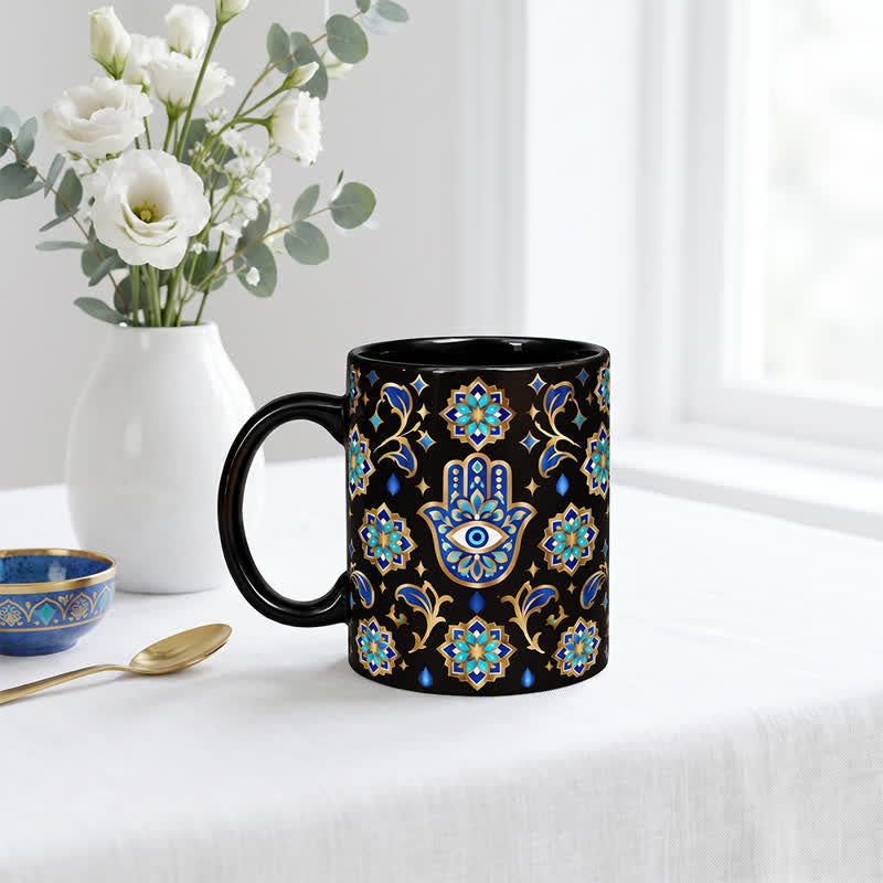 Tasse en céramique Olivenorma Hamsa Main de Hamsa Protection contre le mauvais œil - image 7