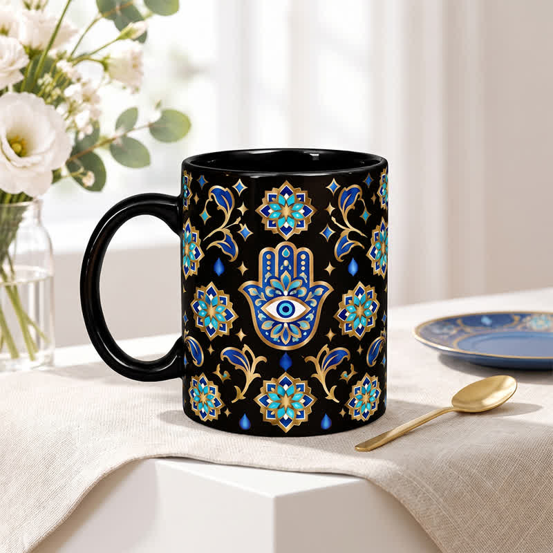 Tasse en céramique Olivenorma Hamsa Main de Hamsa Protection contre le mauvais œil - image 8