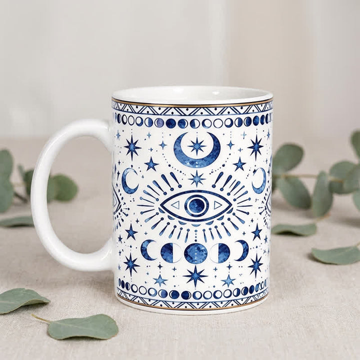 Tasse en céramique Olivenorma Œil maléfique céleste, phase de lune et protection stellaire - image 8