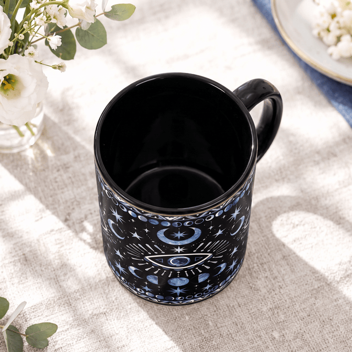 Tasse en céramique Olivenorma Œil maléfique céleste, phase de lune et protection stellaire - image 3