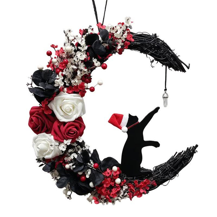 Décoration de porte Olivenorma en mousse plastique, paille, flanelle non tissée, fleur en soie, symbole joyeux et festif - image 3