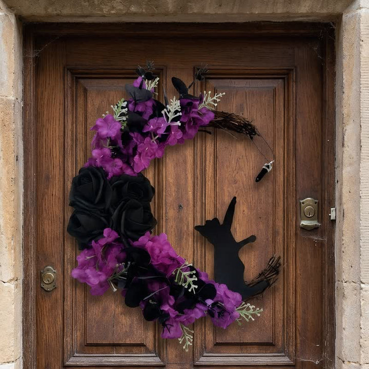 Décoration de porte Olivenorma en tissu plastique, brindilles séchées découpées dans du bois, symbole de protection gothique - brindilles séchées naturelles - image 4