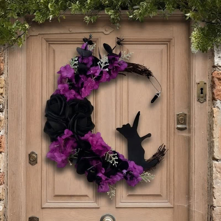 Décoration de porte Olivenorma en tissu plastique, brindilles séchées découpées dans du bois, symbole de protection gothique - image 6