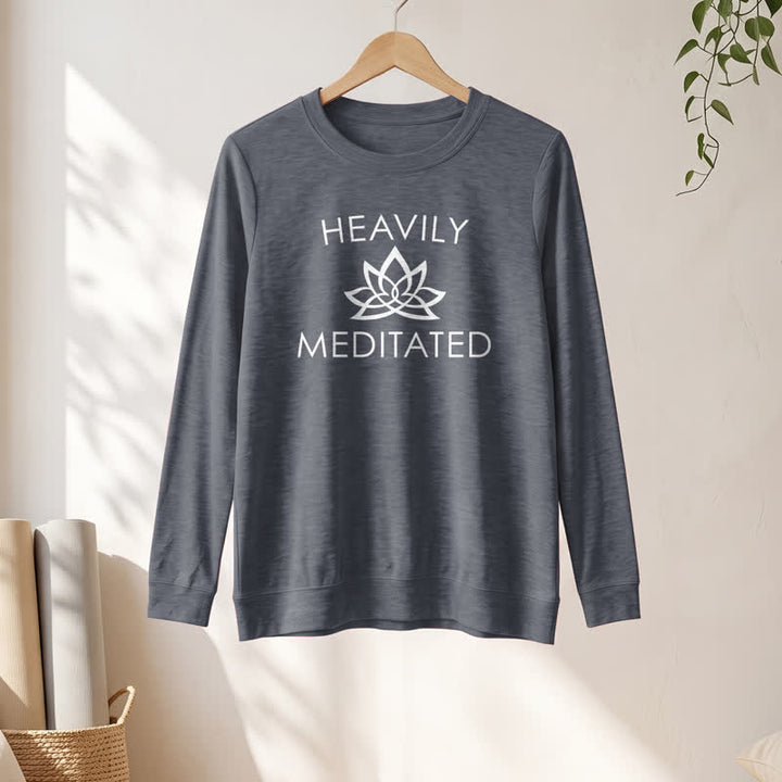 Chemise à manches longues pour femme Olivenorma en mélange de coton doux à imprimé lotus méditatif - image 13
