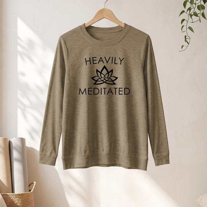 Chemise à manches longues pour femme Olivenorma en mélange de coton doux à imprimé lotus méditatif - image 25