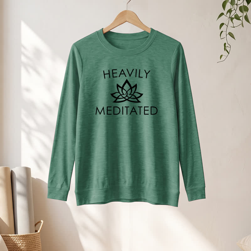 Chemise à manches longues pour femme Olivenorma en mélange de coton doux à imprimé lotus méditatif - image 22