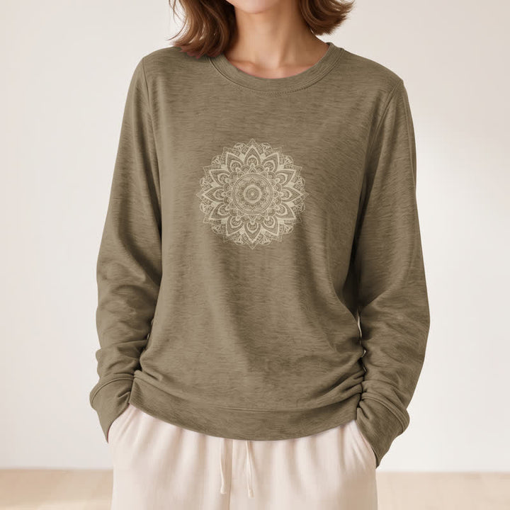 Chemise à manches longues pour femme Olivenorma en mélange de coton doux imprimé mandala - image 29